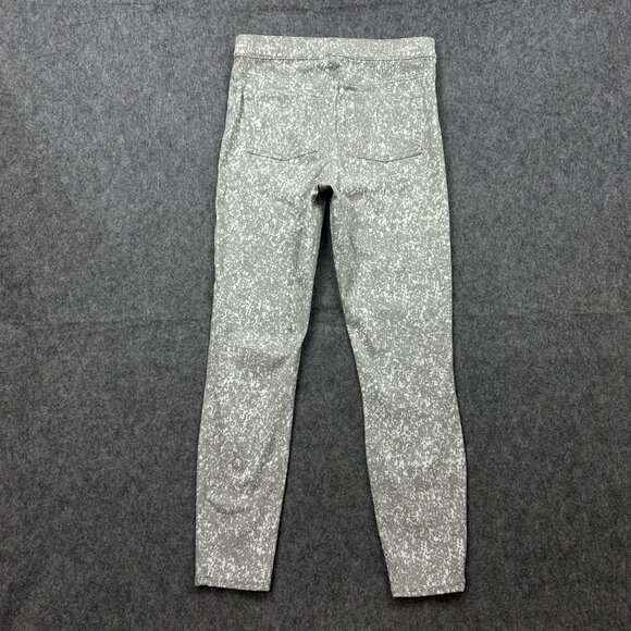 Spanx Jean-Ish Pull On Ankle Leggings Women's Size Medium White Gray Print NWT - Picture 3 of 14